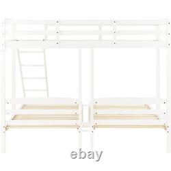 3FT Ladder Triple Sleepers 90x200 90x190 Solid Pine Wood Bunk Bed Kids Bed Frame