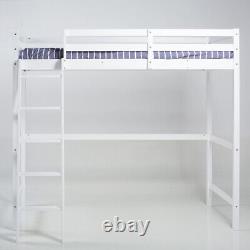3FT Pine Wood Single Loft Bed Frame High Sleeper Bunk Bed Cabin Bed Bedstead