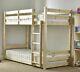 3ft Single Size Solid Pine Heavy Duty Bunk Bed Wooden Frame (eb23)