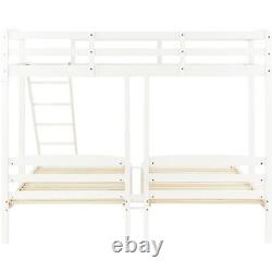 3FT Triple Sleeper Table Ladder Solid Pine Wooden Bunk Bed Children Single QS