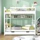 3ft Single Bed Frame Wooden Bunk Beds With Storage White Wood Kids Childrens Bed
