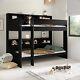 Black Bunk Bed With Storage Shelves Aire Air003