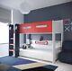 Boys Bunk Bed Blue And White With Glowing Steps And Shelving