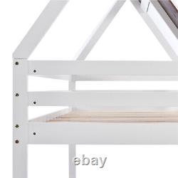 Bunk Bed 3ft Single Wooden Kids Treehouse Bed Solid Pine Wood Bed Frame QF