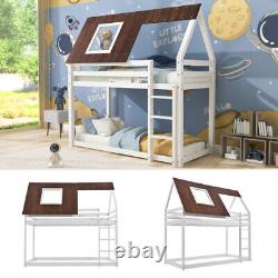 Bunk Bed 3ft Single Wooden Kids Treehouse Bed Solid Pine Wood Bed Frame QN