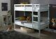 Bunk Bed Kids Childrens Bed White Wooden With Mattress Option