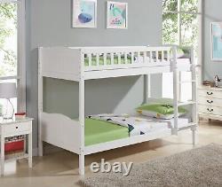 Bunk Bed Kids Wooden Single Bed Frame 3FT Bunkbeds Childrens Sleeper Mattress