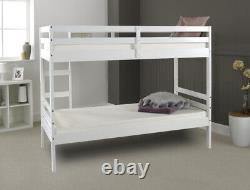 Bunk Bed UK -Durham White Premium Wooden Frame 2 Size