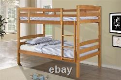Bunk Bed Wooden Solid Wood Bedstead Twins Tripoli For Teens Adults Antique Pine
