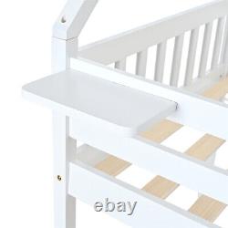 Bunk Beds 3ft Single 4ft6 Double Bed Kids High Sleeper Pine Wooden Bed Frame QH