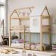 Bunk Beds Pine Wood 3ft Double Wooden Frame Kids High Sleeper House Canopy Kids
