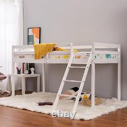Cabin Bed Kids Bunk Beds Mid Sleeper Loft Bed Single Childrens Pine Wooden Frame