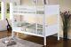Castleton Solid Wood 3ft Single Bunk Bed In White Splits Into Two Beds