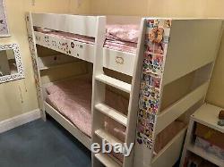 Childrens Bunk Bed White Wooden frame, sold without mattresses