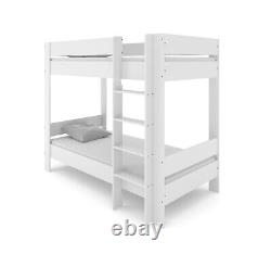 Childrens Child Boy Girl Single Bunk Bed in White or Grey 3ft