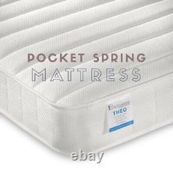 Clover Triple Sleeper 4FT Grey Solid Wood Pine Bunk Bed With Mattresses Bedroom