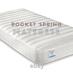 Clover Triple Sleeper 4FT Grey Solid Wood Pine Bunk Bed With Mattresses Bedroom