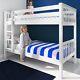 Double Bunk Bed 3ft Single Bed With Stairs For Kids Children Pine Wooden Frame