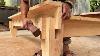 Extremely Ingenious Skills Woodworking Worker Making Cross Joints Bed Monolithic Wood Projects