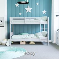 Gemini Bunk Bed Single 3ft Solid Pine Wood Frame Bedroom Furniture Children Kid