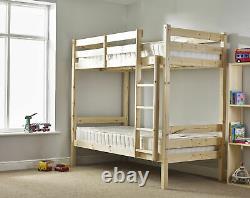 Heavy Duty Bunk Bed 3ft single solid pine Can be used by adults (EB11)