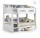 Julian Bowen Orion White Bunk Beds & Storage Drawer And Shelves + One Mattress