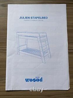Julien Staplebed Grey Modern Wooden Bunk Bed