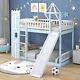 Kids Bunk Beds Frame High Sleeper 3ft Single Castle Treehouse Bed With Slide