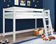 Kids Bunk Beds Mid Sleeper With Ladder Children Pine Wooden Bed Frame Cabin Bed
