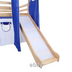 Kids Bunk Beds Mid Sleeper with Ladder Childrens Pine Wooden Bed Frame Cabin Bed