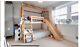 Kids Treehouse Bunk Bed Solid Pine With Metal Slide And Ladder Bespoke Made