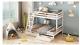 Kids Triple Sleep Deluxe White Wooden Bunk Bed With Drawers Storage