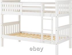 Neptune 3ft Bunk Bed in White Finish With Ladder 2 Man Delivery