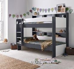 Olly Grey And White Wooden Storage Bunk Bed