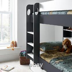Olly Grey And White Wooden Storage Bunk Bed