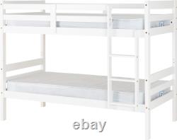Panama 3' Bunk Bed Wooden Single Size Frame For Kids & Adults Natural Wax