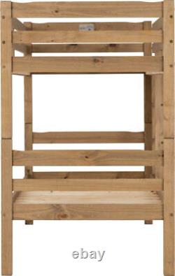 Panama 3ft Bunk Bed Frame in Natural Waxed Pine 90cm with Ladder