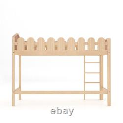 Pine Wooden Bunk Bed Children Cabin Bed Slat Bedframe Sleep Station Mid Sleeper