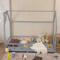 Solid Pine Wood Bedframe Scandinavian House Bed Bedstead Junior Toddler Kid Bunk