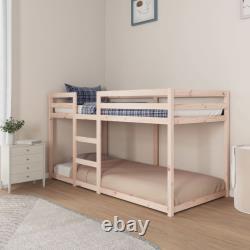 Solid Pine Wood Double Decker Bunk Bed 90x200 cm, Sturdy Frame