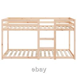 Solid Pine Wood Double Decker Bunk Bed 90x200 cm, Sturdy Frame