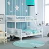 Triple Sleeper Bunk Bed Solid Wood Frame Childrens Kids Double & Single 4ft6 3ft
