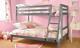 Triple Wooden Bunk Bed In Grey 3ft & 4ft With Mattress Options Durleigh