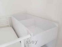 White Storage Bunk Bed Single Cupboards Shelves Drawers Childrens Beds