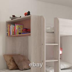 Wood Bunk Bed Barca Storage EU Single with 3 Colour and 3 Mattress Options