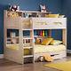 Wood Bunk Bed, Orion Kids Bed With Storage Single 5 Colour 4 Mattress Options
