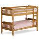 Wooden Bunk Bed, Colonial Pine Children's Bed With 2 Size And 4 Mattress Options