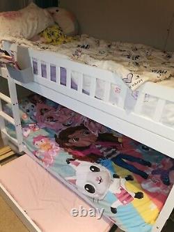 Wooden Bunk Bed With Trundle Sleeps 3