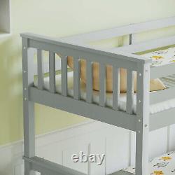 Wooden Triple Bunk Bed Children Bedroom Furniture 4FT6 Double 3FTSingle Kids Bed