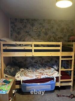 Wooden bunk bed frame
